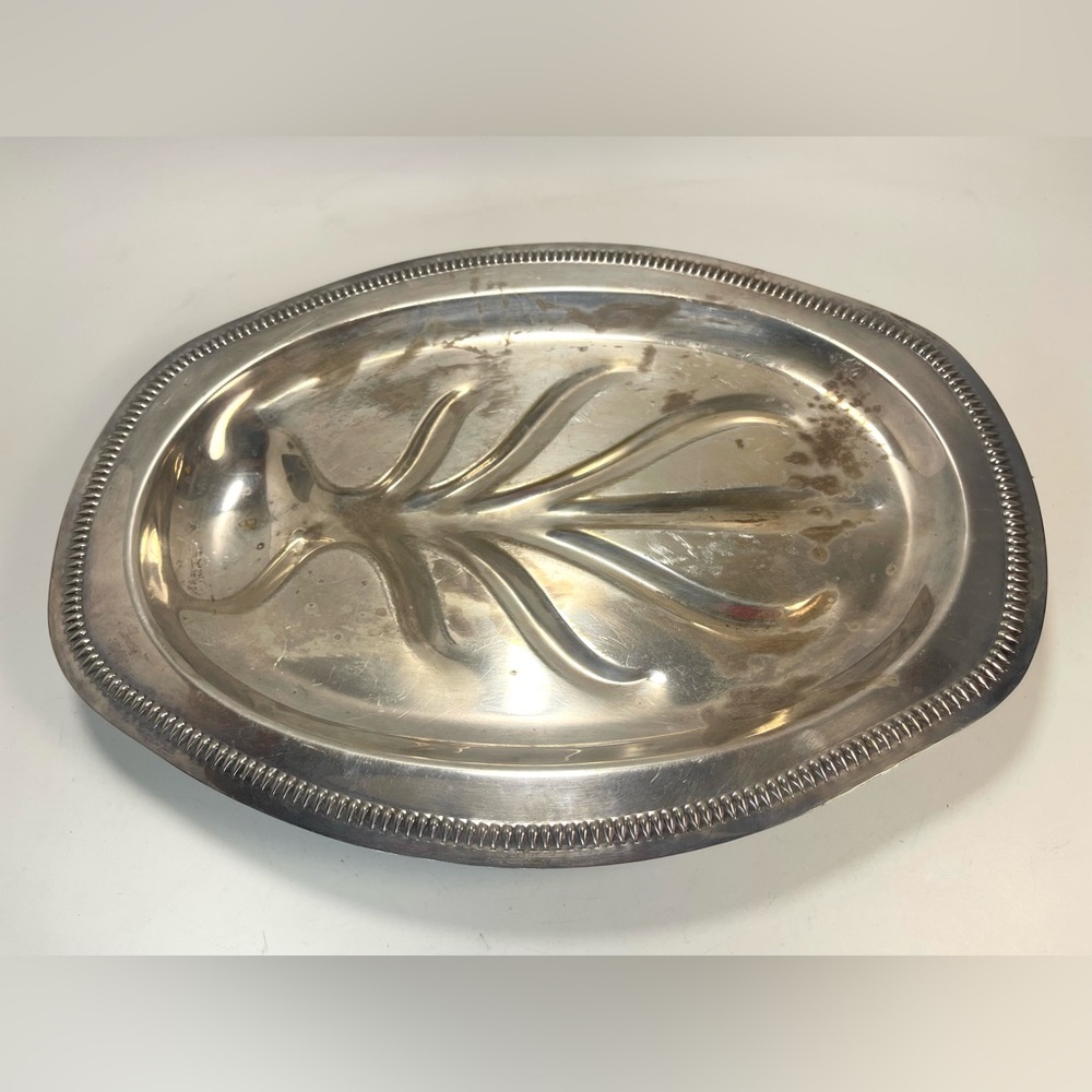 Vintage Poole Footed Serving Meat Platter Tray
